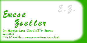 emese zseller business card